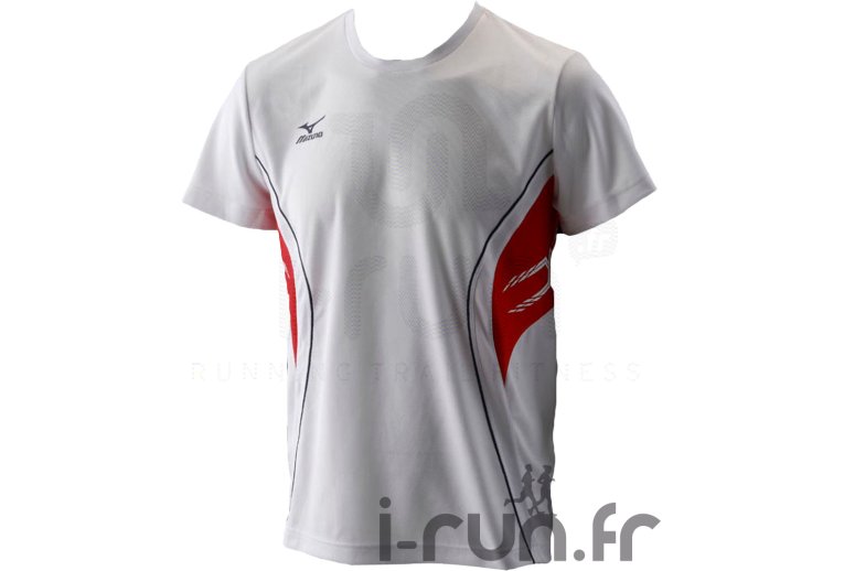 Mizuno T/S Team Running blanc Rouge 