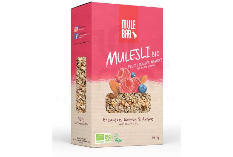 Mulebar Mulesli Fruits Rouges Amandes Bio 
