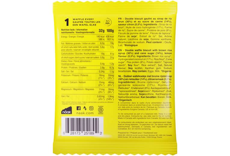 Naak Gaufre �nerg�tique Ultra Energy citron