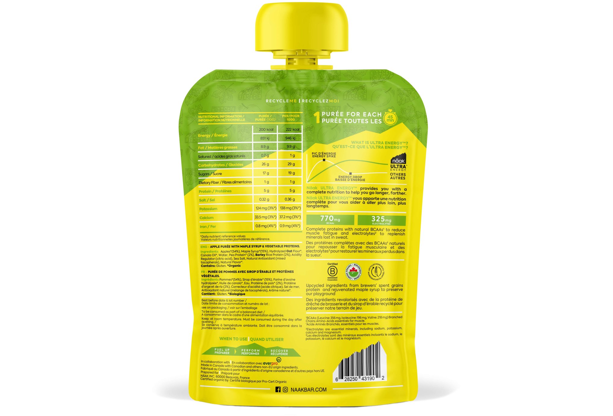 Naak Pur?e Ultra Energy - pomme et sirop d