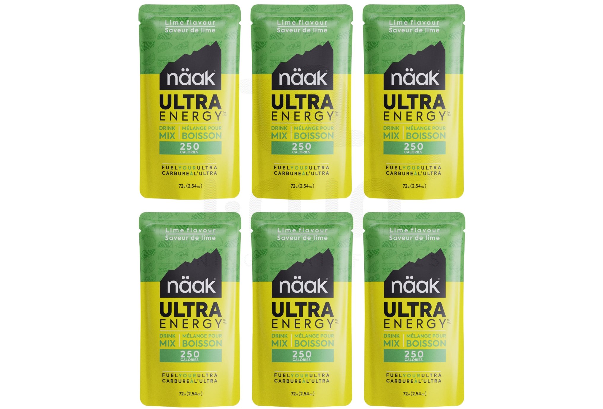 Naak Ultra Energy - citron vert - 72 g - 6 sachets