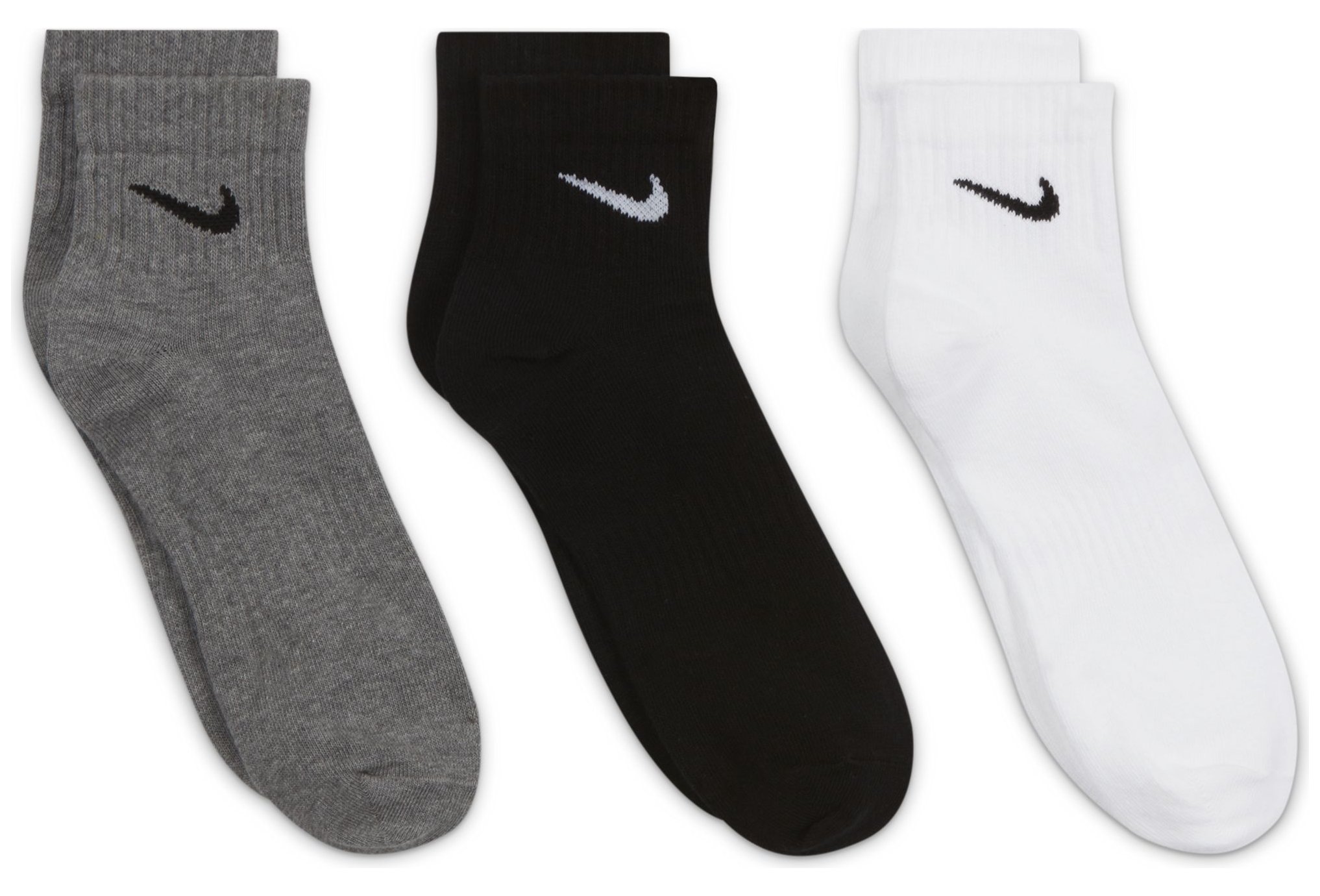 Chaussette Nike 3 paires Everyday Lightweight Ankle - Noir - unisex (Homme/Femme) - taille L