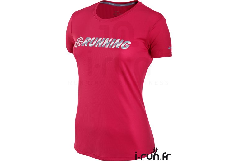 Nike Challenger run Graphic tee Rose 