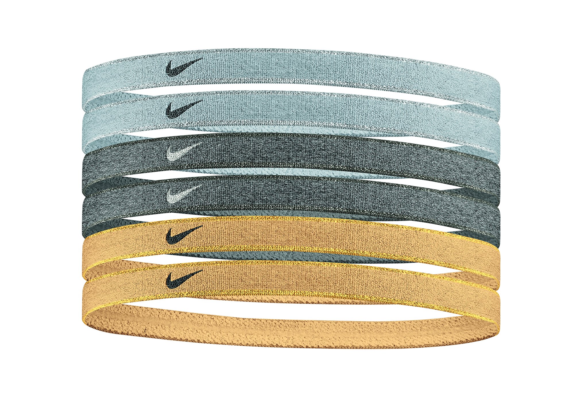 Nike Elastikb�nder Headbands Metallic x6