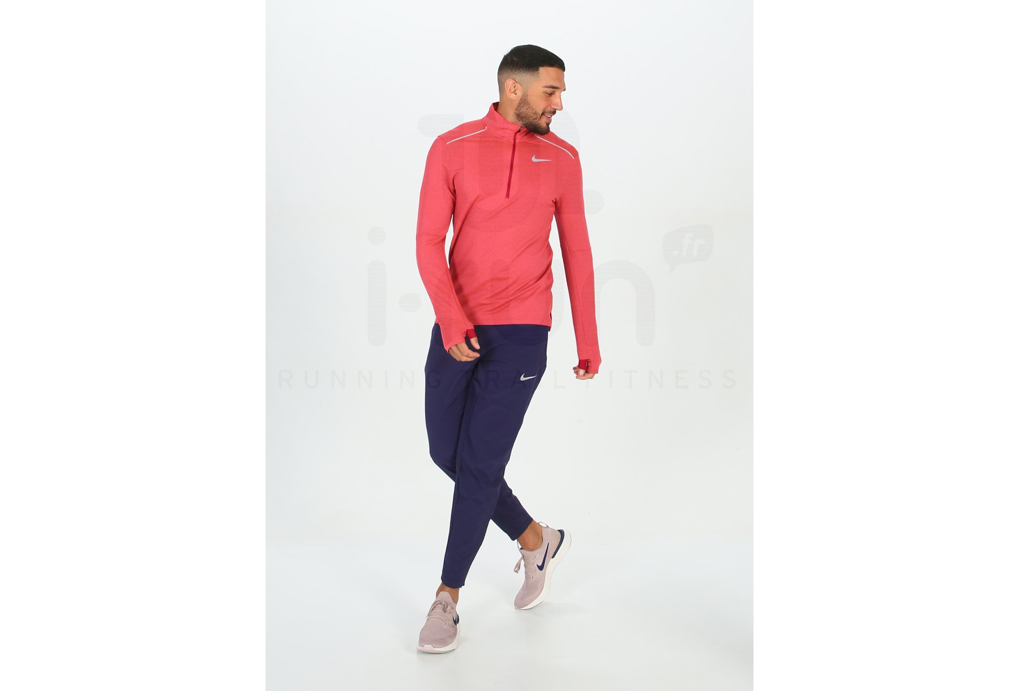 Nike camiseta manga larga Element Crew 3.0 1/2 Zip