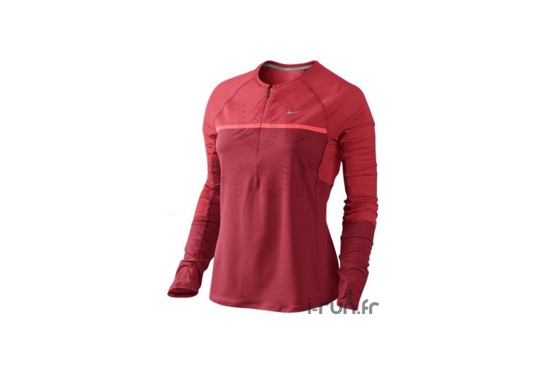 Nike Maillot Sphere Dry 1/2 zip L/S W 