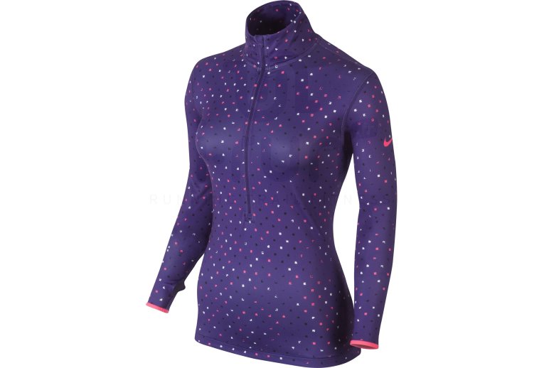 Nike Pro Maillot Hyperwarm Polka 1/2 Zip W 