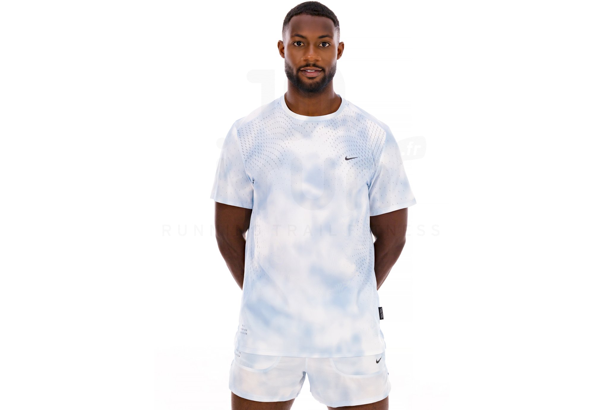 T-Shirt Nike Running Division Breathe - Bleu - pour Homme - taille XL