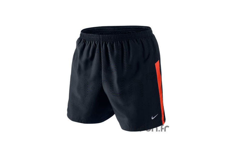Nike Short running Dri-Fit Homme noir orange 