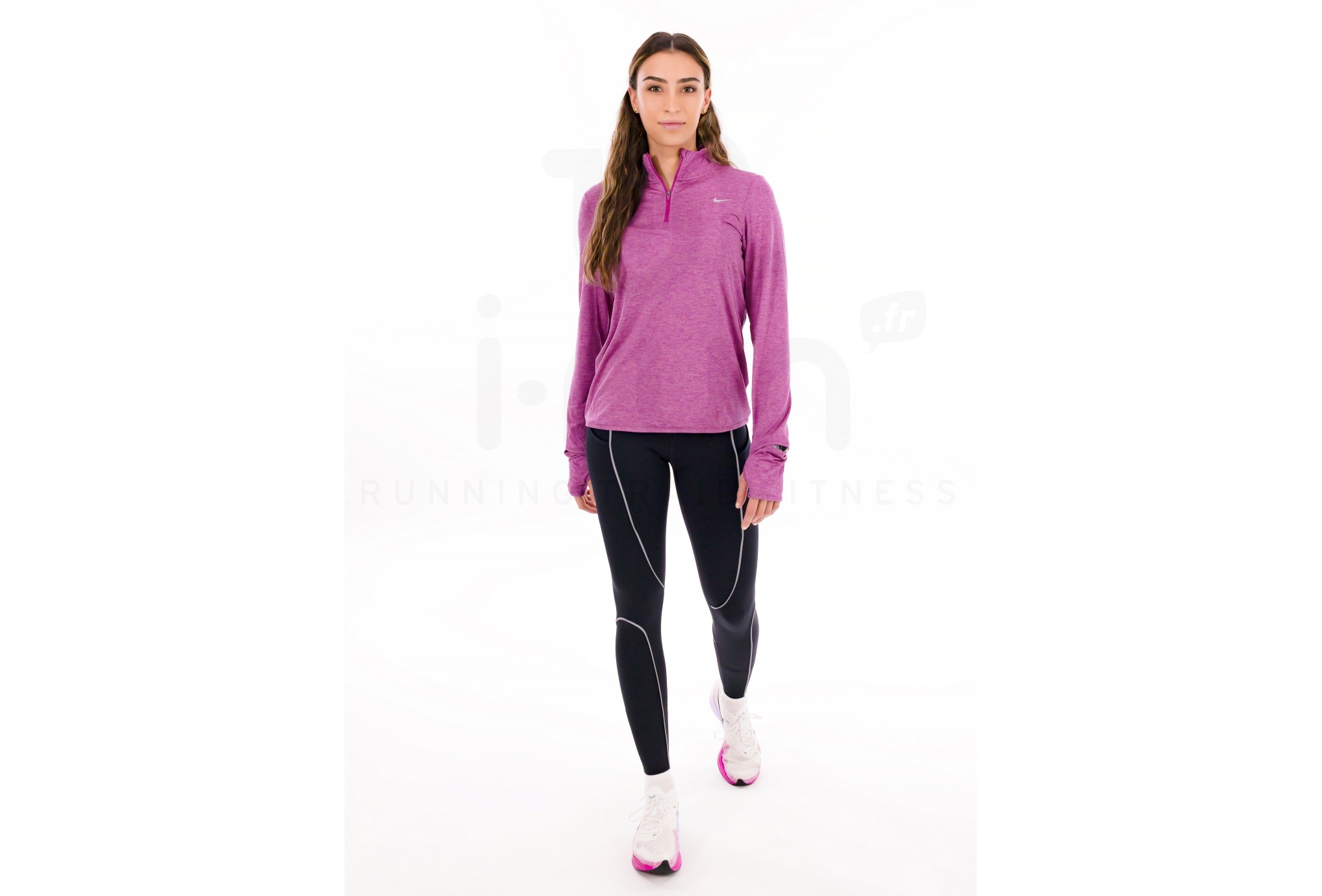 Nike camiseta manga larga Swift Element UV 1/2 zip