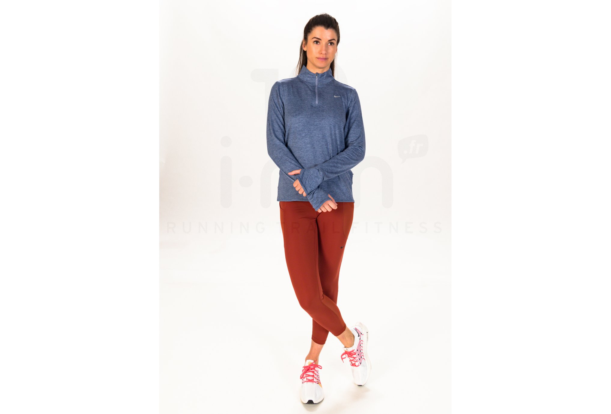 Nike camiseta manga larga Swift Element UV 1/2 zip