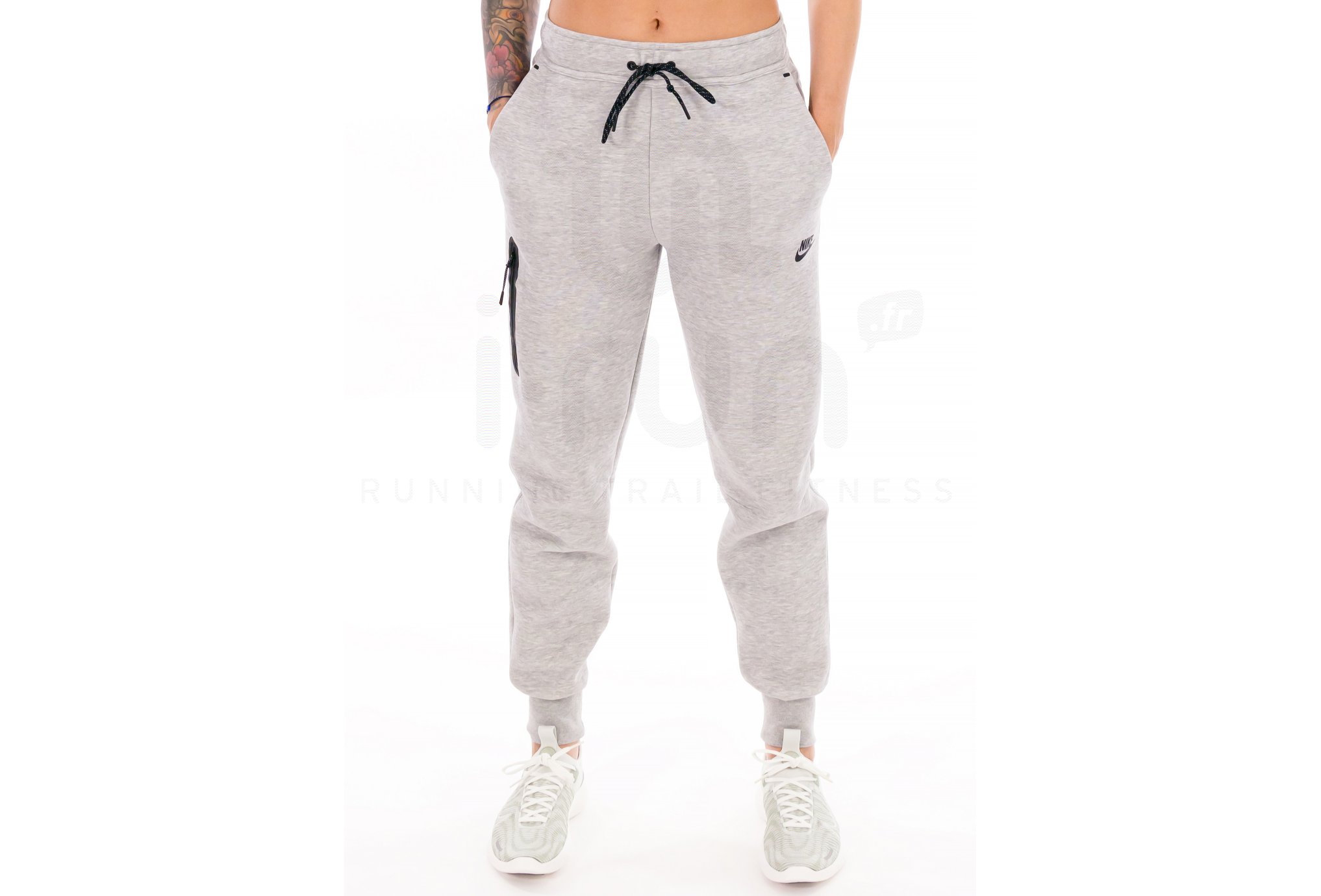 Nike - Jogging Tech Fleece - Gris/argent - pour Femme - taille L