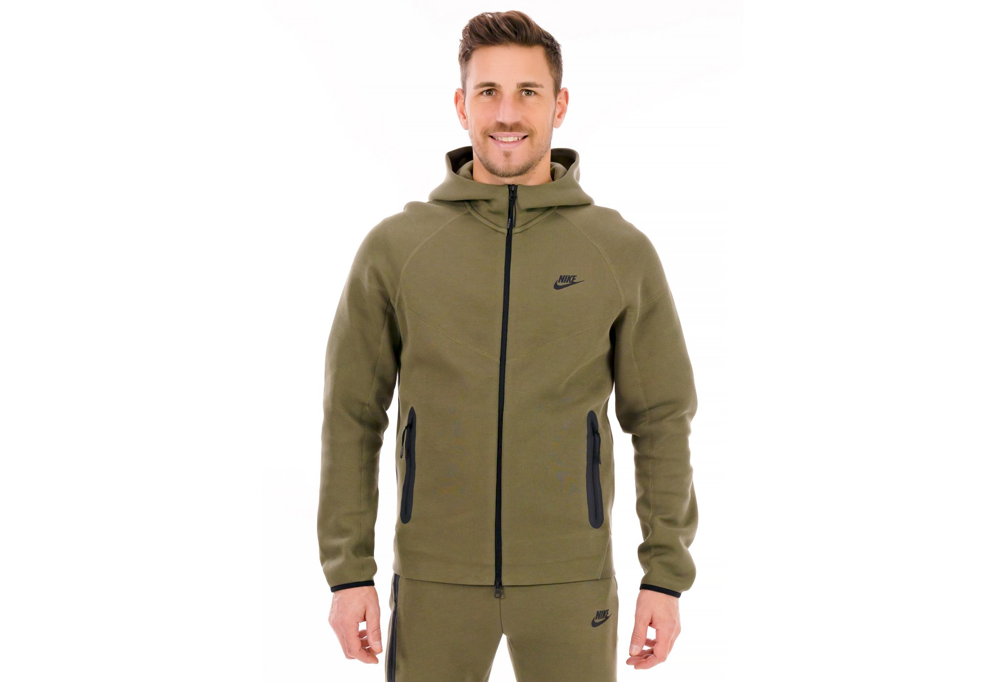 Nike - Veste Tech Fleece Windrunner pour Homme - Kaki - taille L