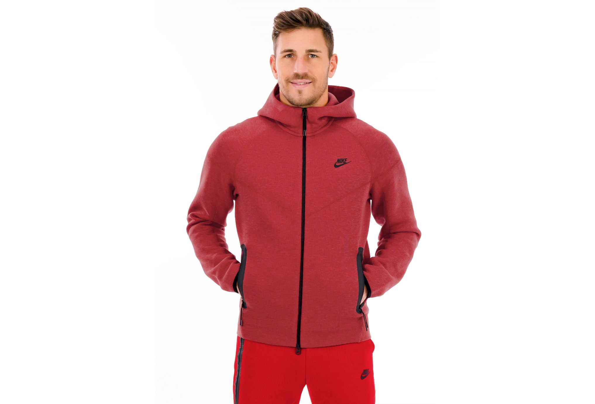 Nike - Veste Tech Fleece Windrunner pour Homme - Rouge - taille M