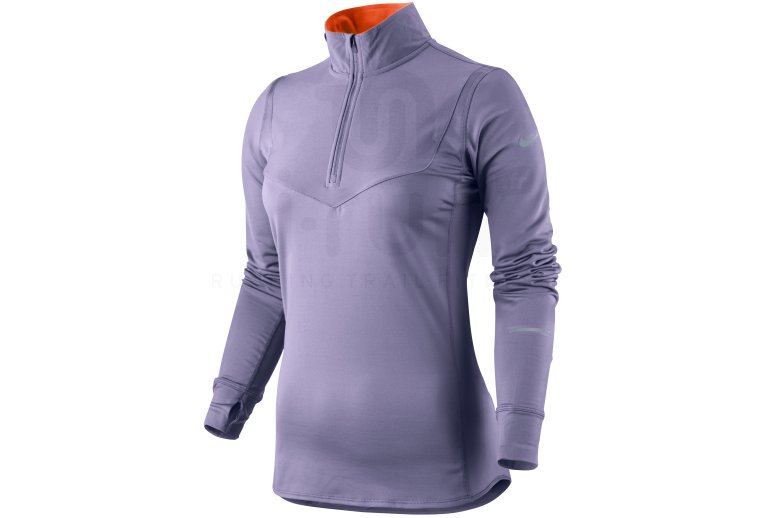 Nike Tee-shirt LS Element Thermal 1/2 zip W 