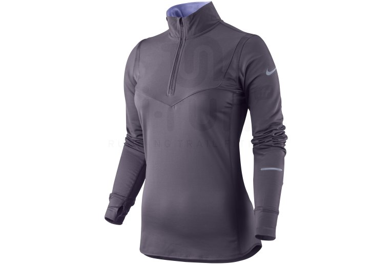 Nike Tee-shirt LS Element Thermal 1/2 zip W 