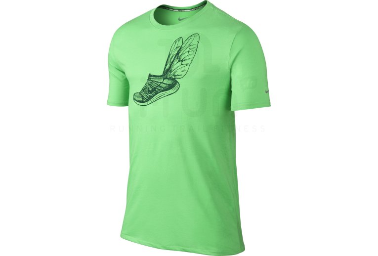 Nike Tee-shirt Running Printed Flyknit M 