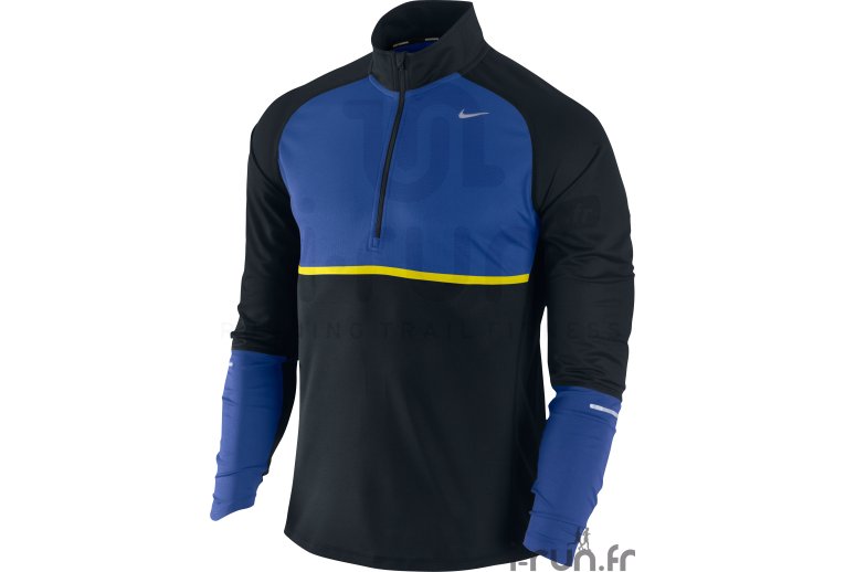 Nike Tee-shirt Sphere L/S 1/2 zip bleu 