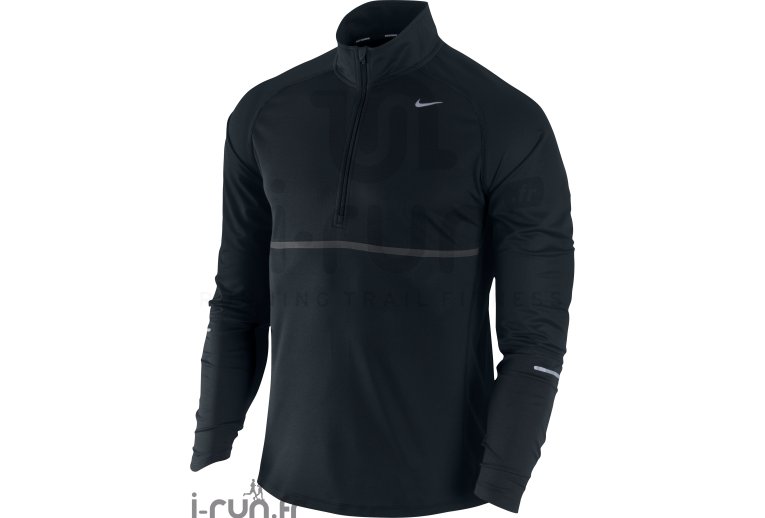 Nike Tee-shirt Sphere L/S 1/2 zip noir 