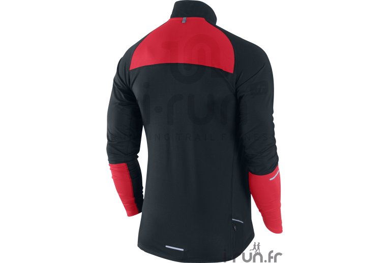 Nike Tee-shirt Sphere L/S 1/2 zip rouge 