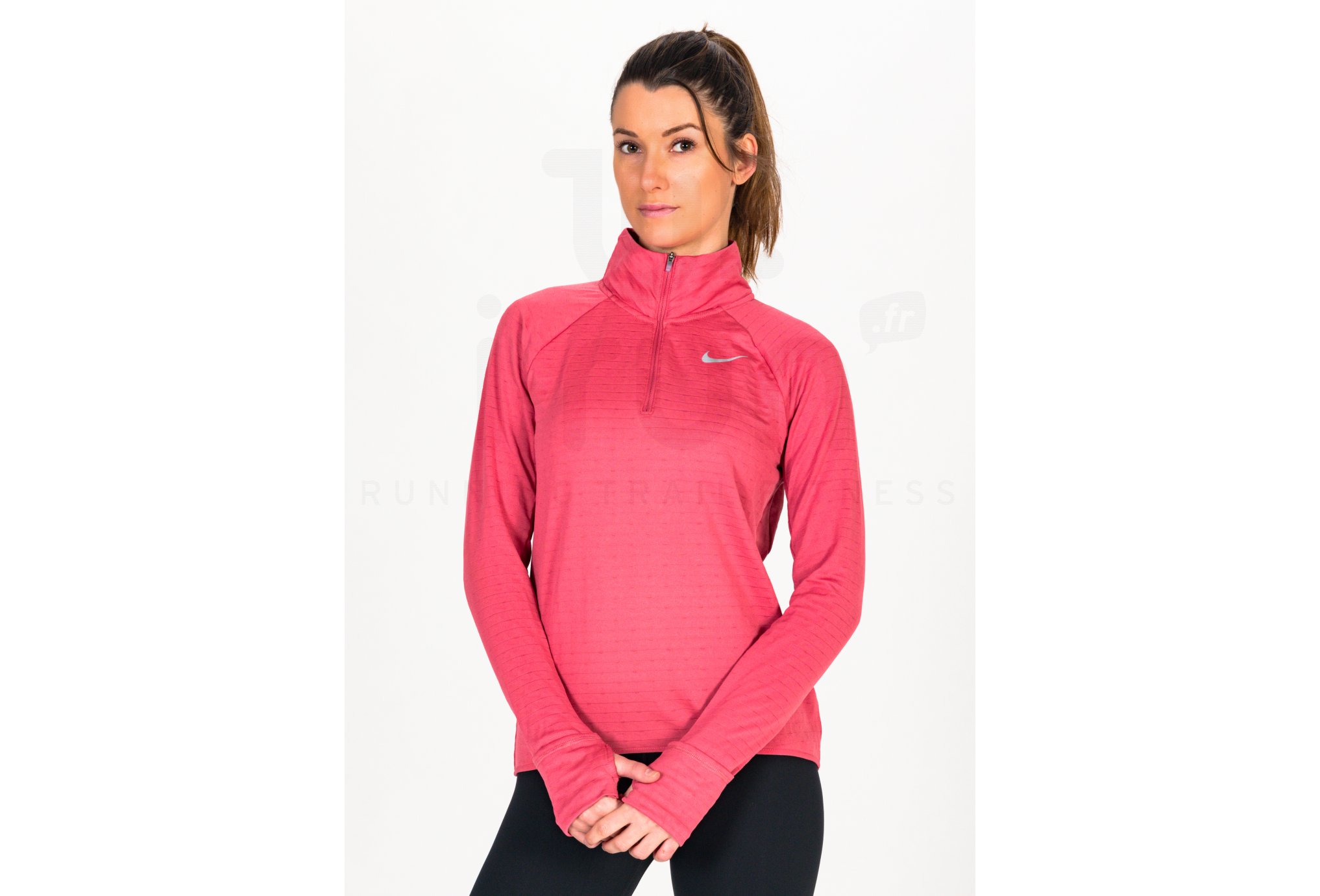 Nike camiseta manga larga Therma-FIT Element Crew 1/2 zip