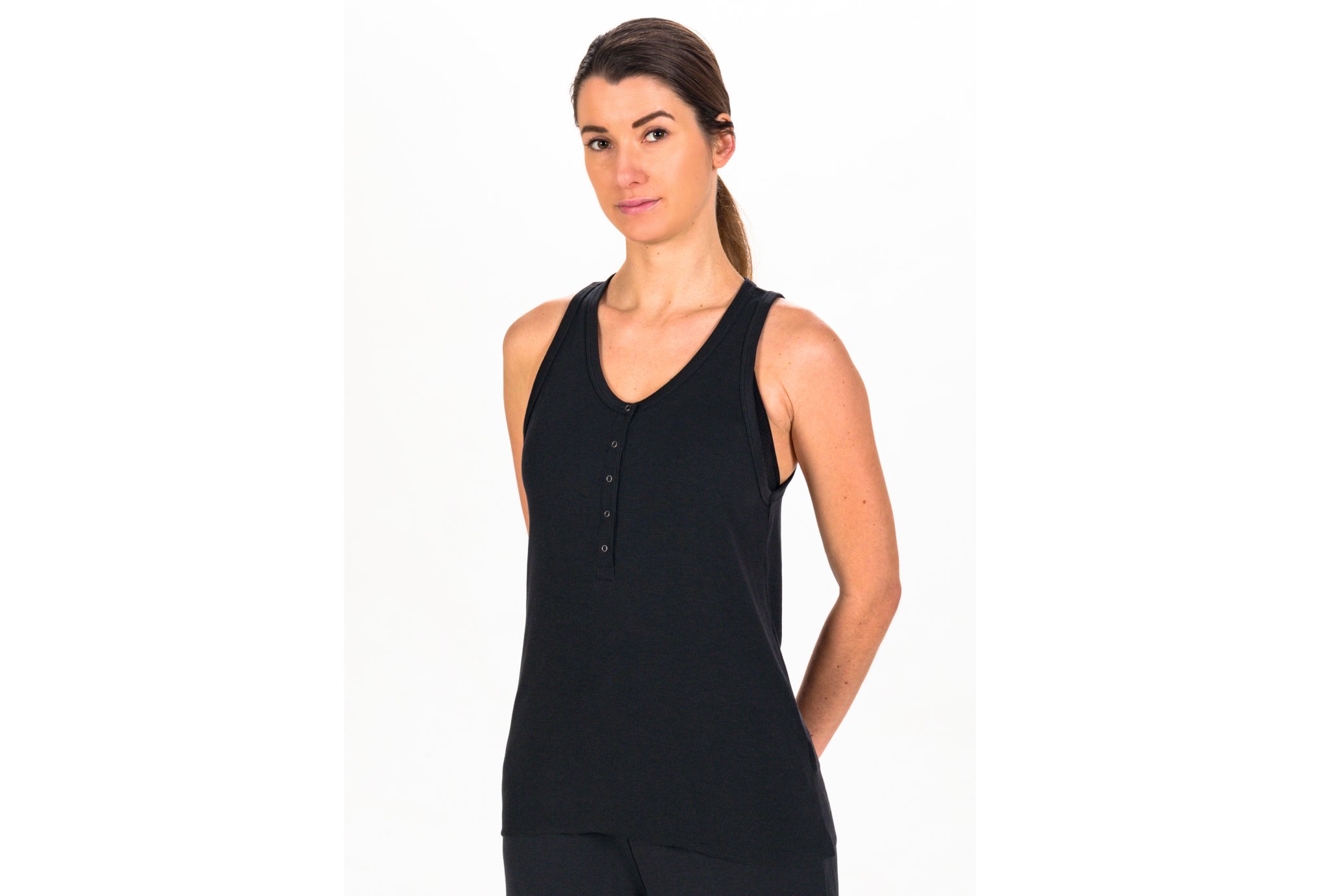 Nike Yoga Henley W vêtement running femme déstockage