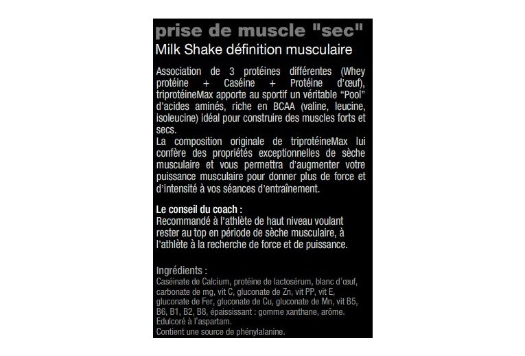 Nutrisens Sport Tri Prot�ines Max vanille 750g 
