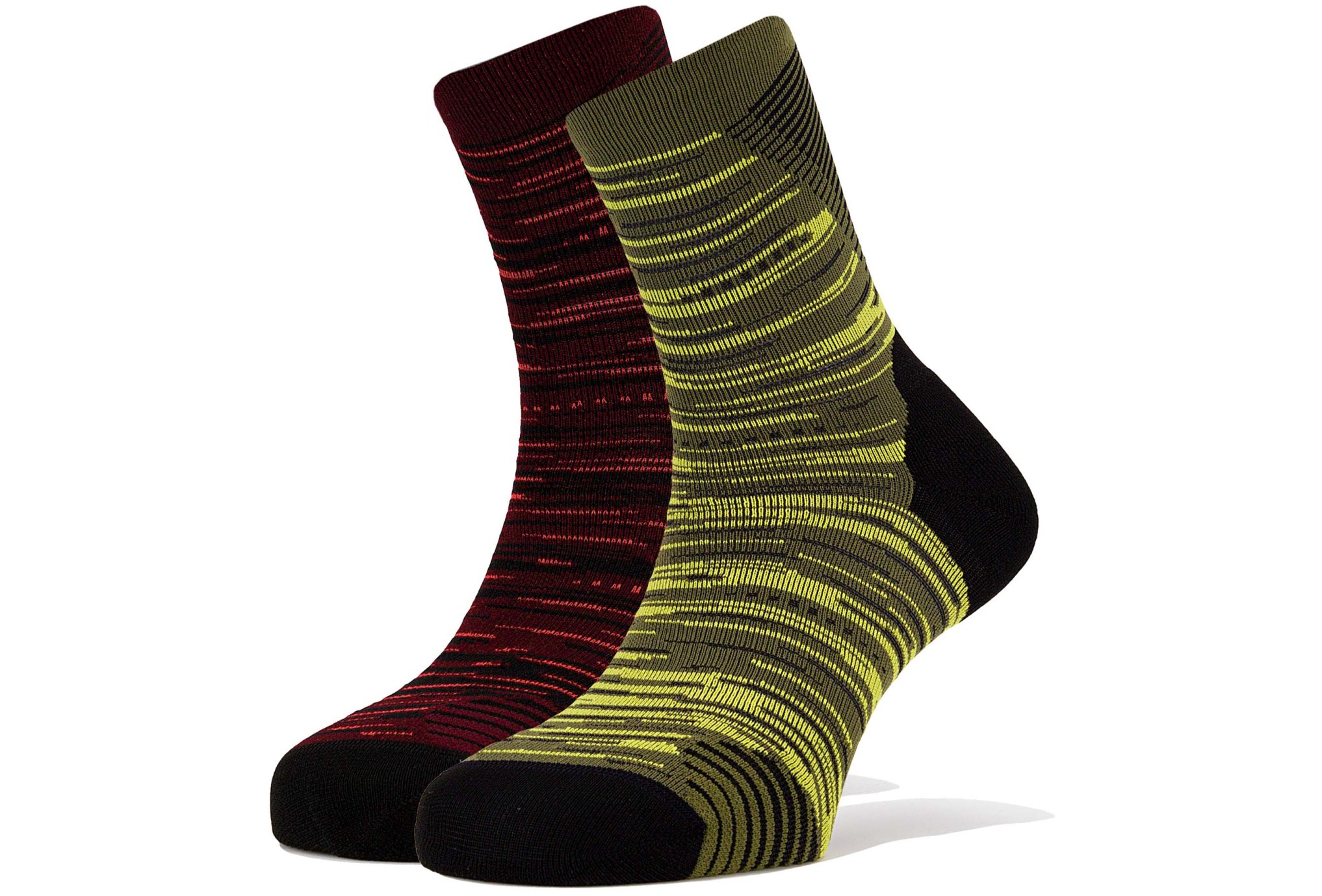 Odlo Lot de 2 Ceramicool Run Graphic Chaussettes