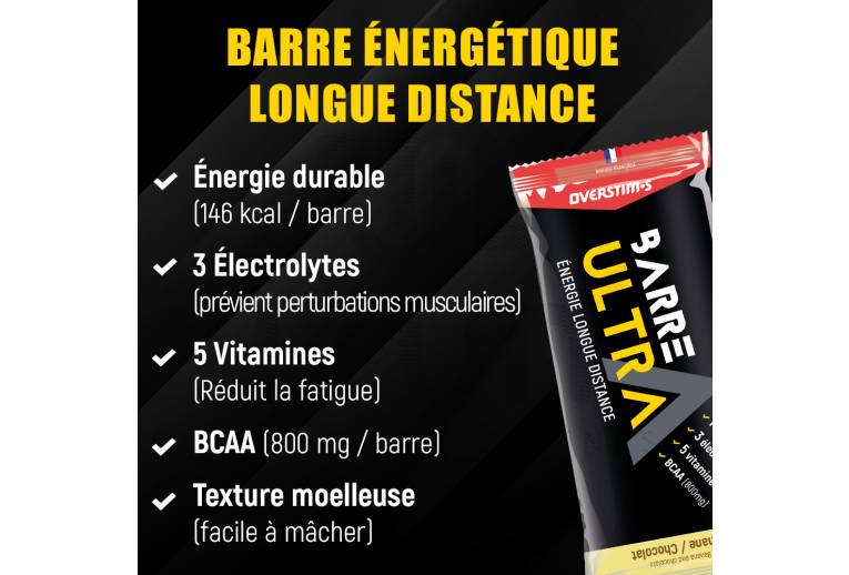 OVERSTIMS Barre �nerg�tique Ultra banane et chocolat