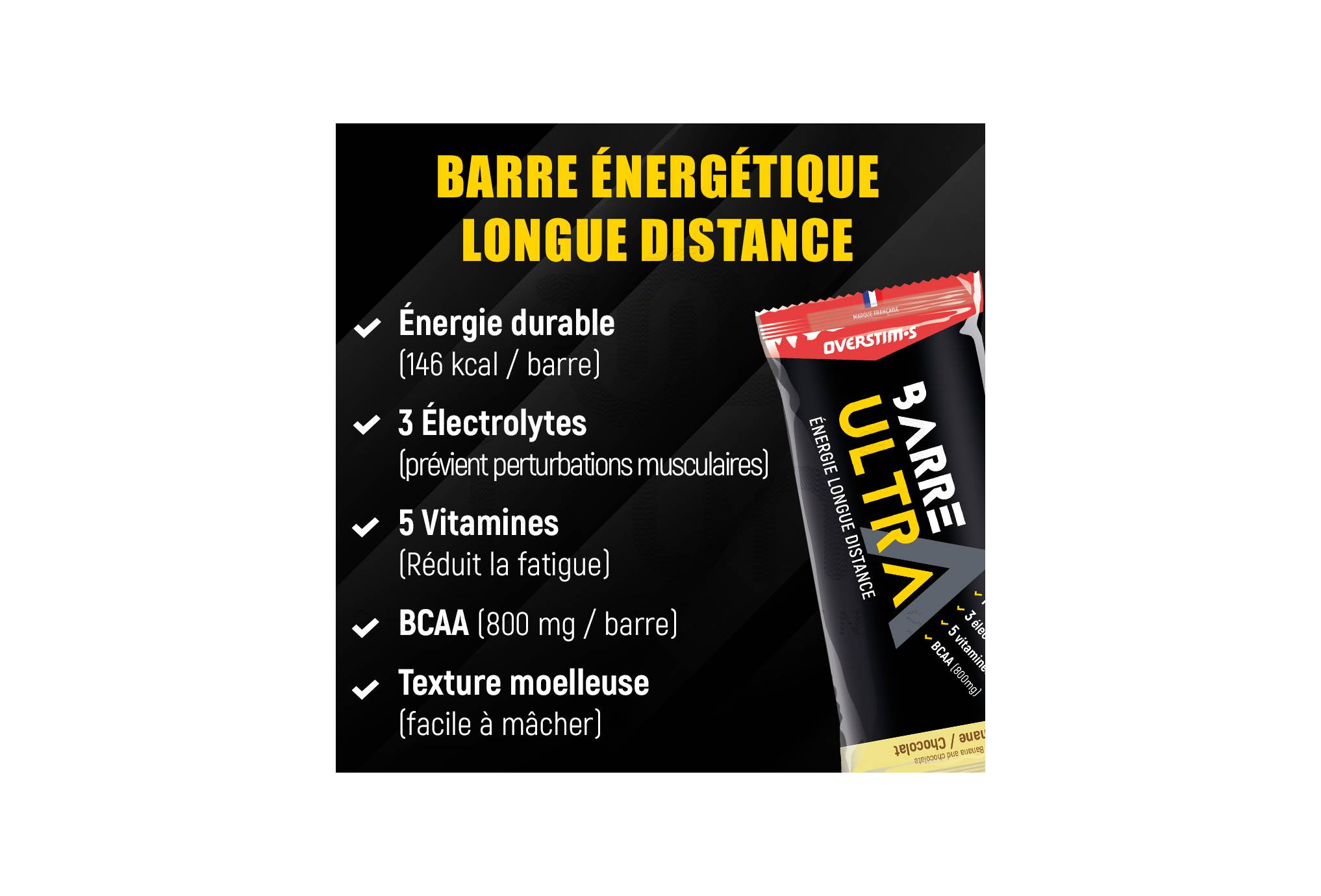OVERSTIMS Barra energ�tica Ultra mirtilo e morango