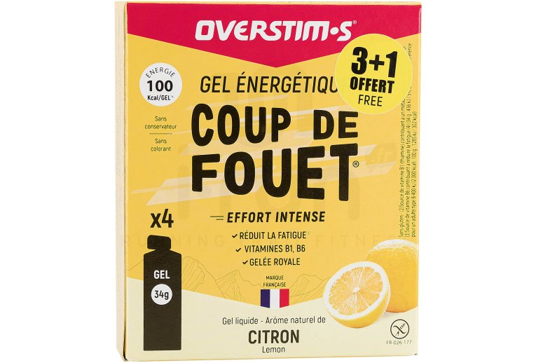 OVERSTIMS �tui Gels Energie Instantan�e Coup de Fouet 3+1 - Citron