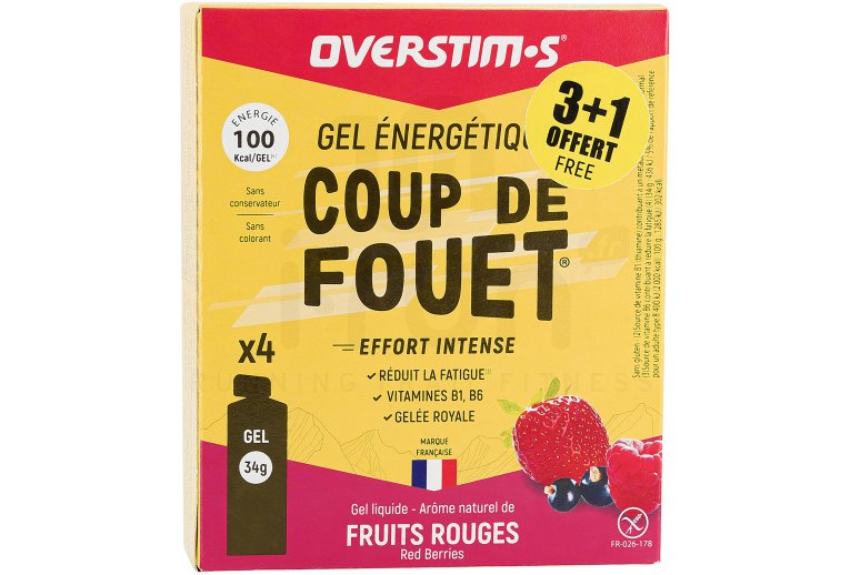 OVERSTIMS Instant Energy Gel Case Boost 3+1 - Red Fruits