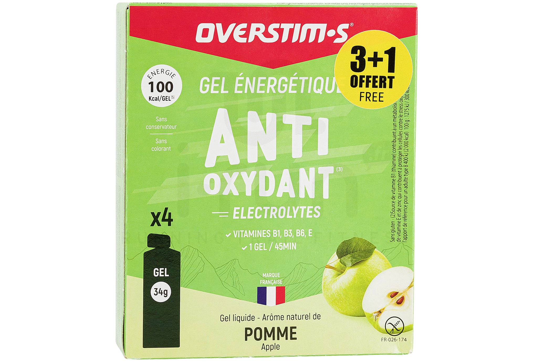 OVERSTIMS Antioxidant Liquid Gel Case 3+1 - Green Apple