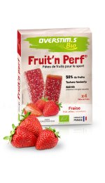OVERSTIMS �tuis 4 barres Fruit'n Perf Bio - Fraise