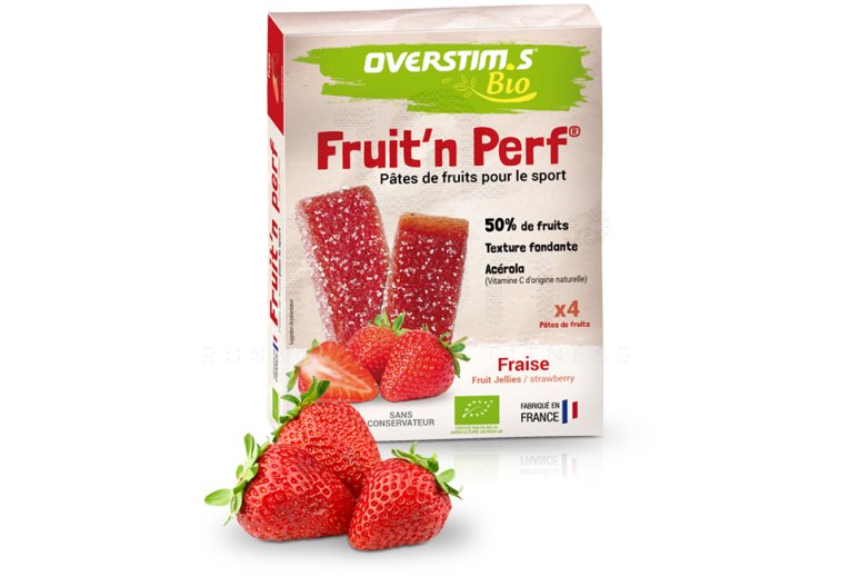 OVERSTIMS ?tuis 4 barres Fruit'n Perf Bio - Fraise