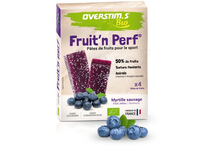OVERSTIMS ?tuis 4 barres Fruit'n Perf Bio - Myrtille sauvage