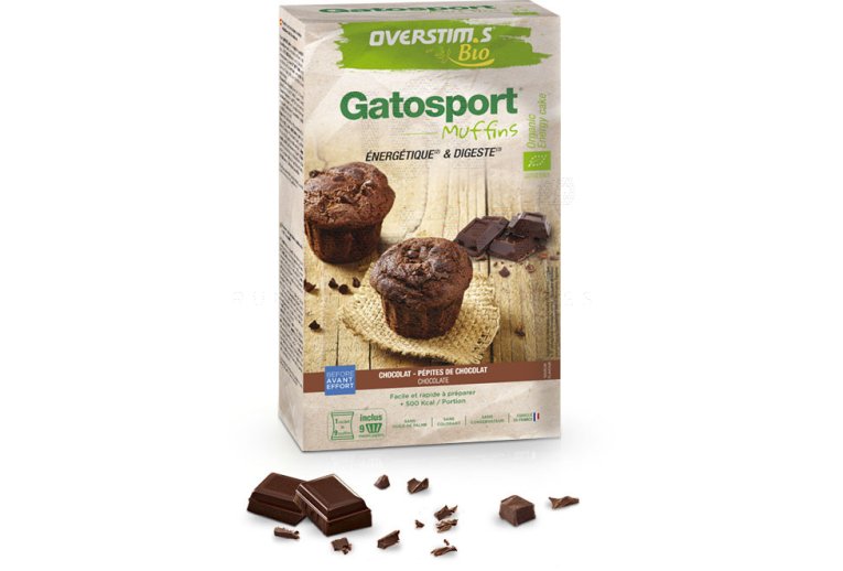 OVERSTIMS Gatosport Muffins Bio 400 g - Chocolat et p�pites de chocolat 