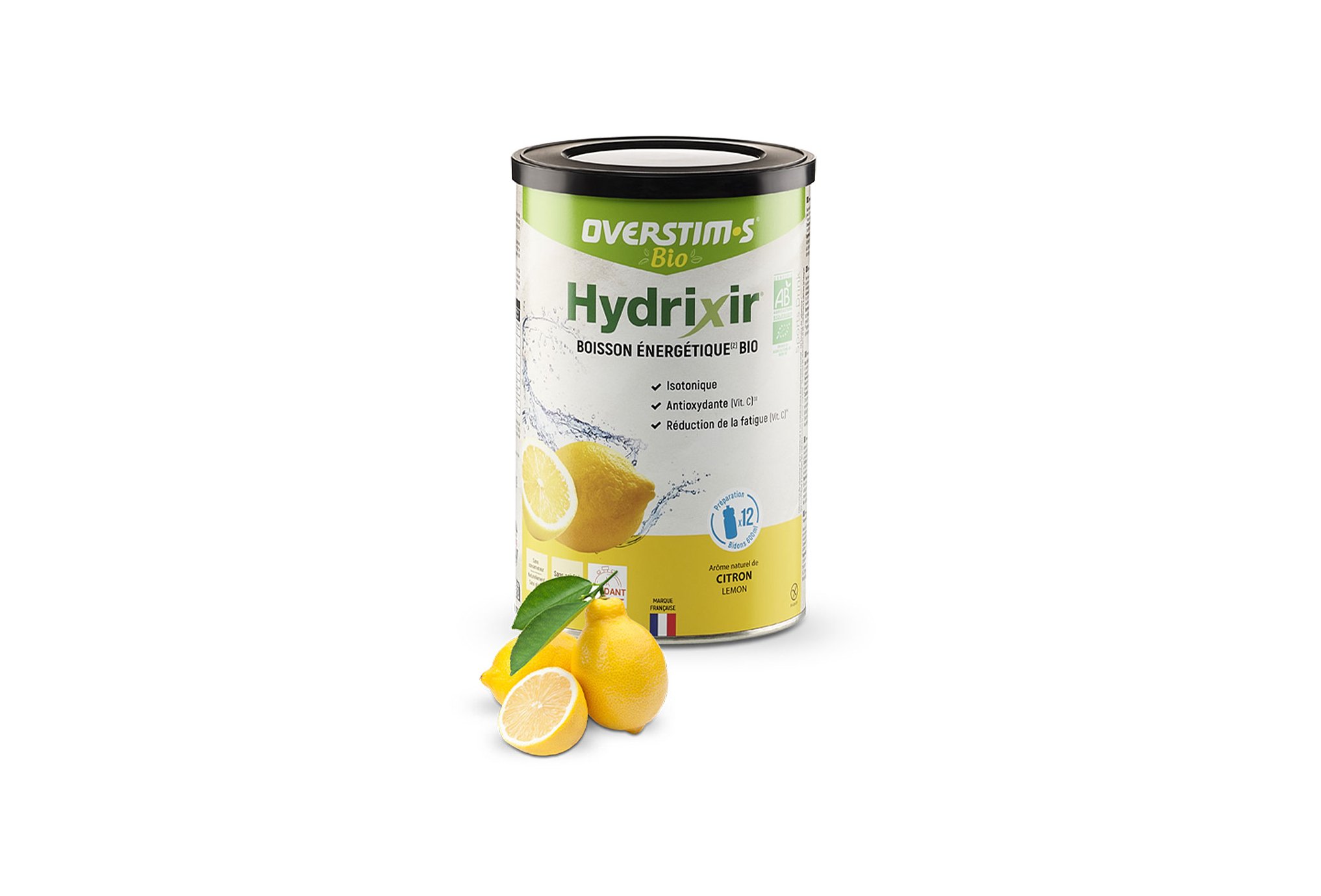 OVERSTIMS Hydrixir 500g Bio - Citron Diététique $scat.CAT_NOM