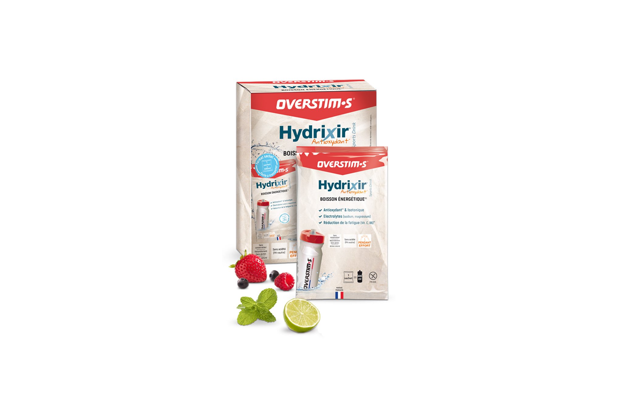 OVERSTIMS Hydrixir 15 sachets - Assortiment d'arômes Diététique $scat.CAT_NOM