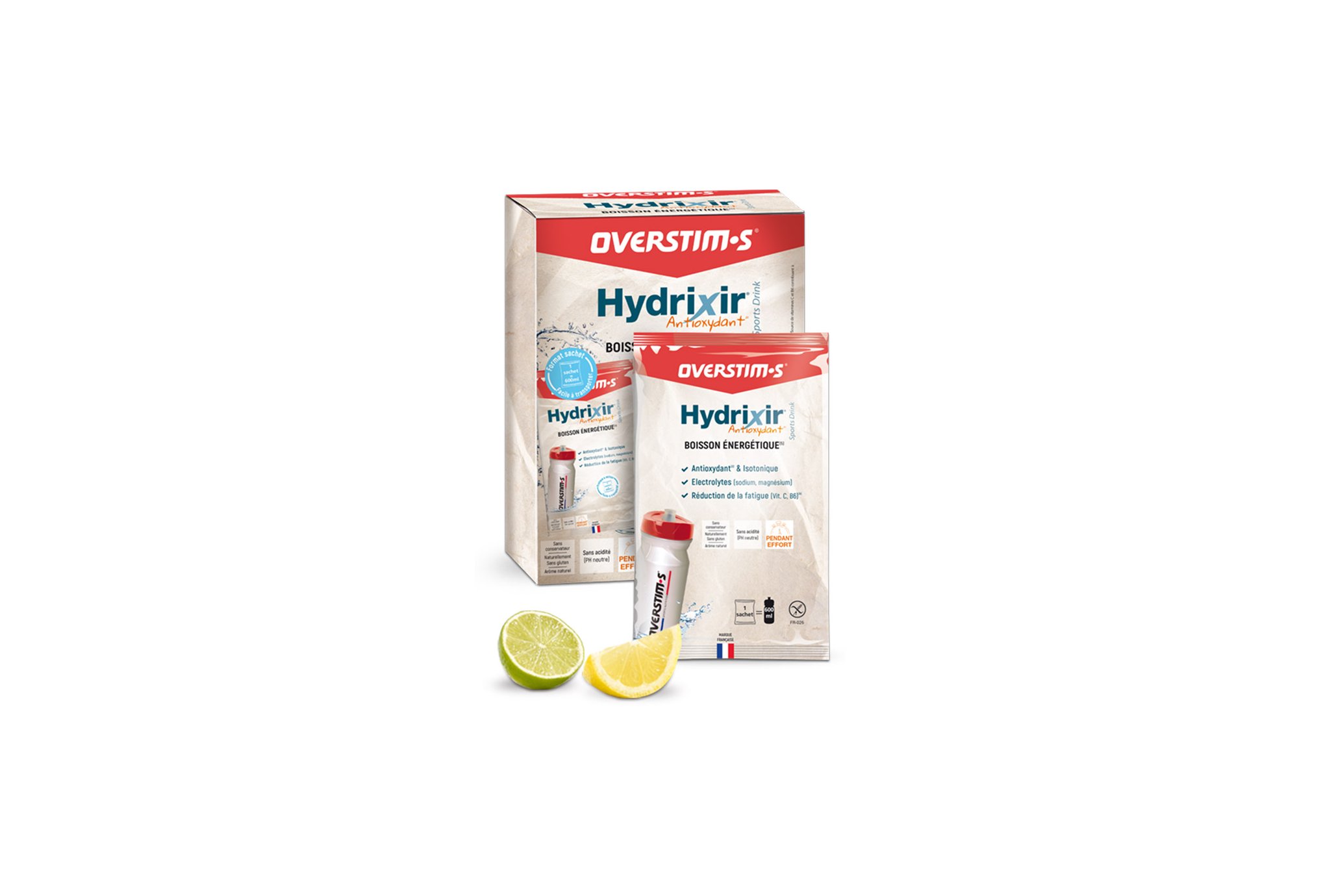 OVERSTIMS Hydrixir 15 sachets - Citron/citron vert Diététique $scat.CAT_NOM