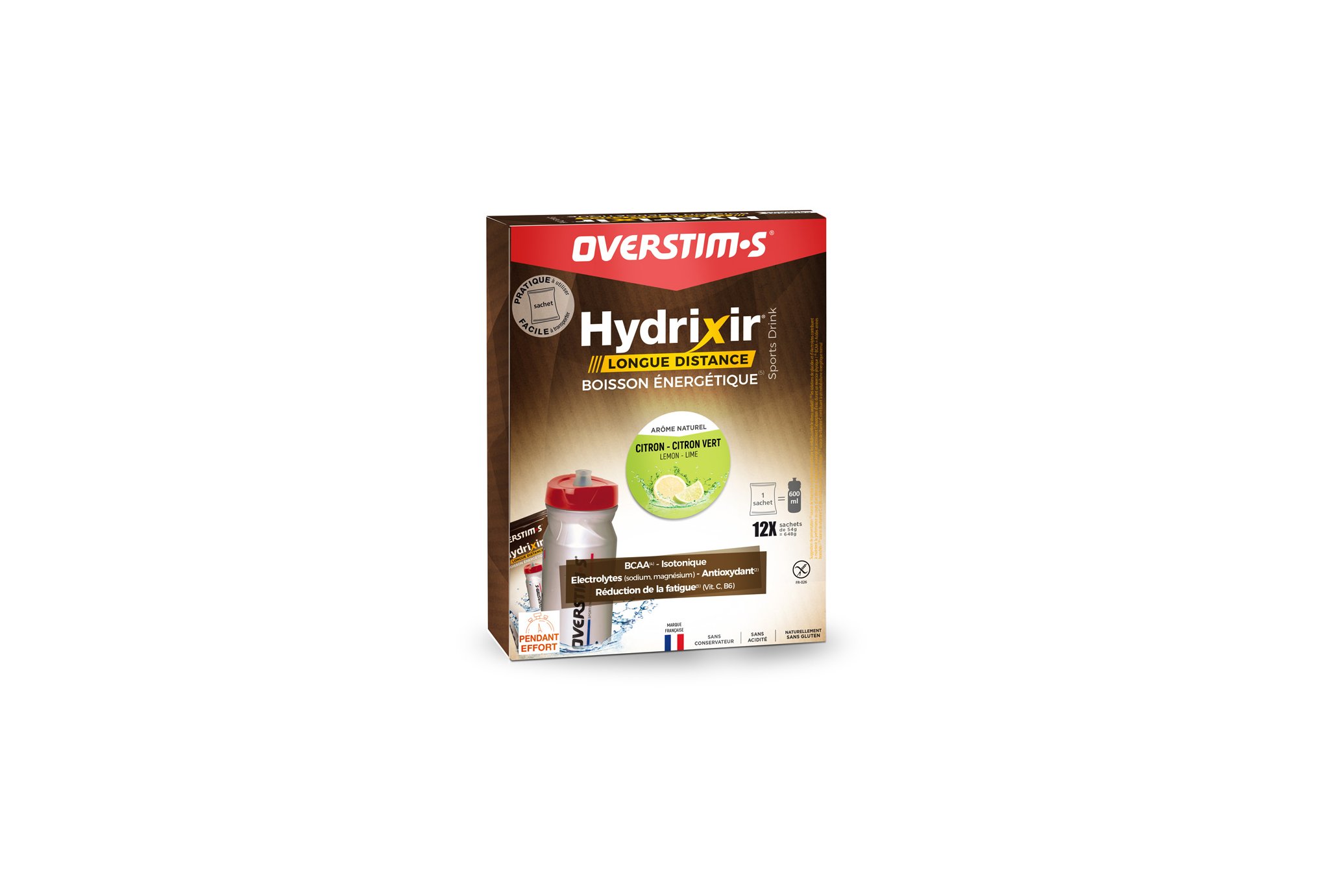 OVERSTIMS Hydrixir Longue Distance 12 sachets - Citron/citron vert