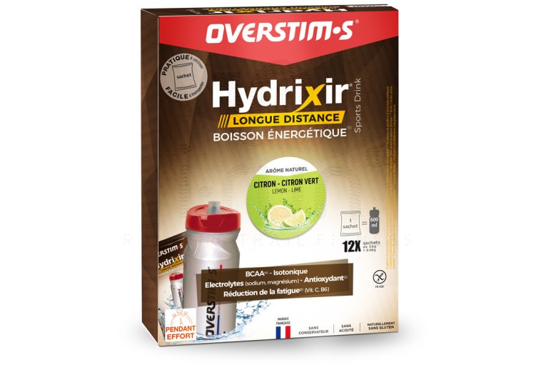 OVERSTIMS Hydrixir Longue Distance 12 sachets - Citron/citron vert