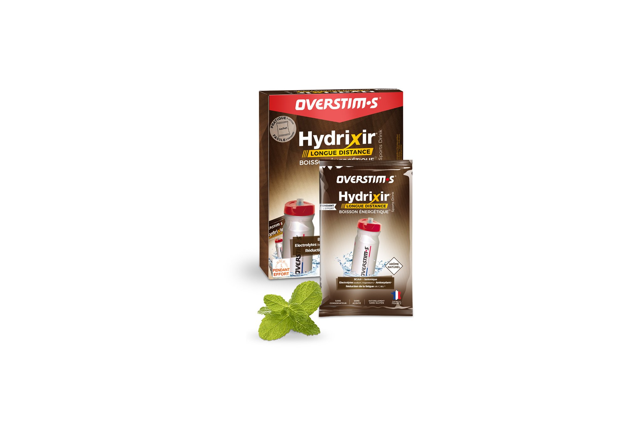 OVERSTIMS Hydrixir Longue Distance 12 sachets - Menthe