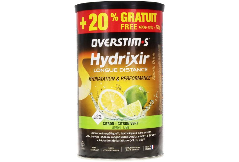 OVERSTIMS Hydrixir Longue Distance 600g + 20% gratuit - Citron/citron vert 