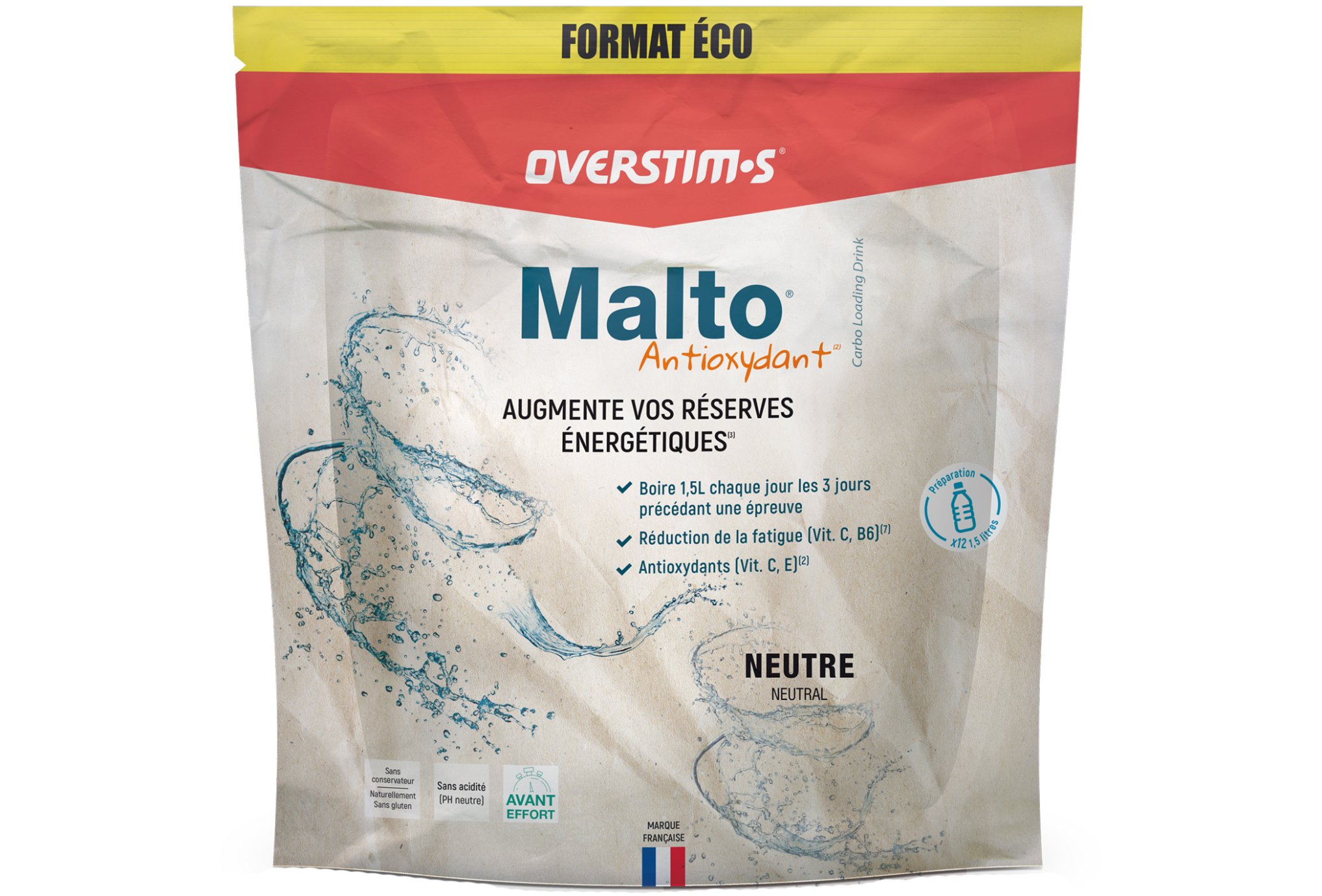 OVERSTIMS Malto Antioxydant 1.8 kg - Neutre Diététique $scat.CAT_NOM