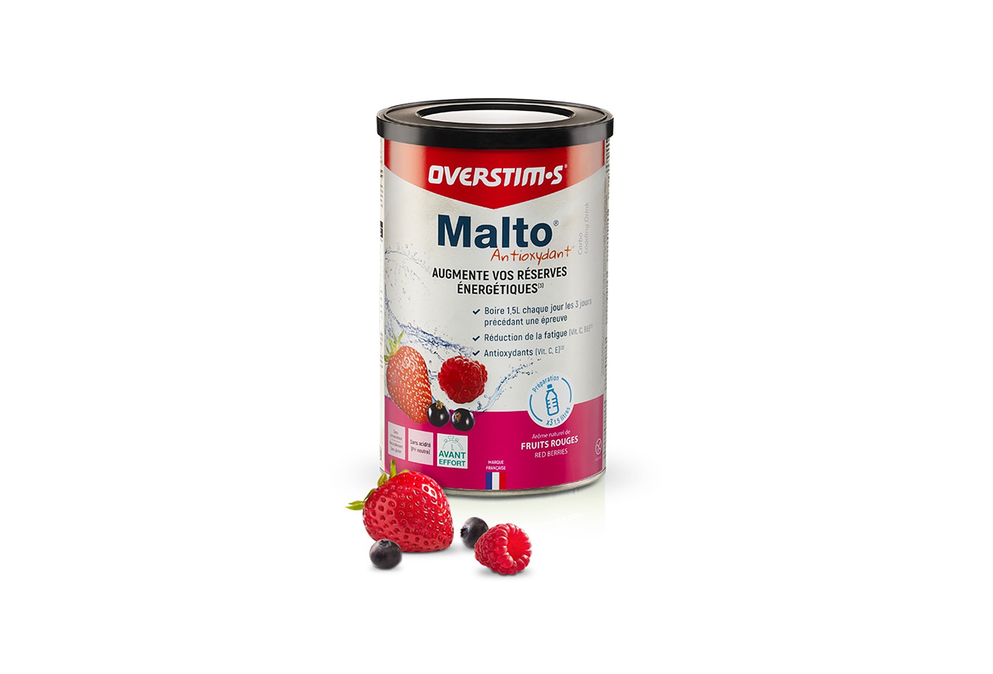 OVERSTIMS Malto Antioxydant 450 g - Fruits rouges Diététique $scat.CAT_NOM