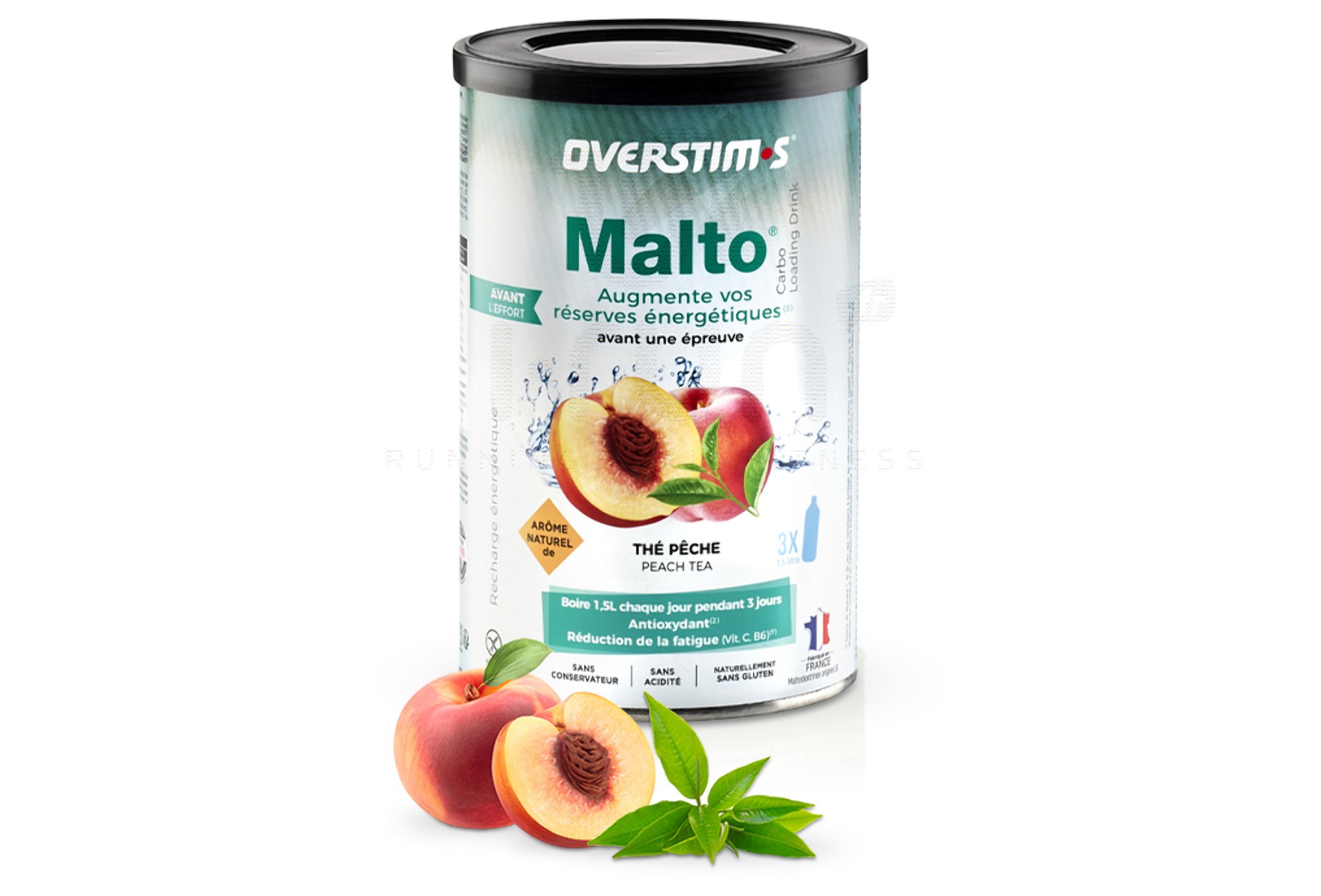 OVERSTIMS Malto Antioxydant 500 g - Th� p�che