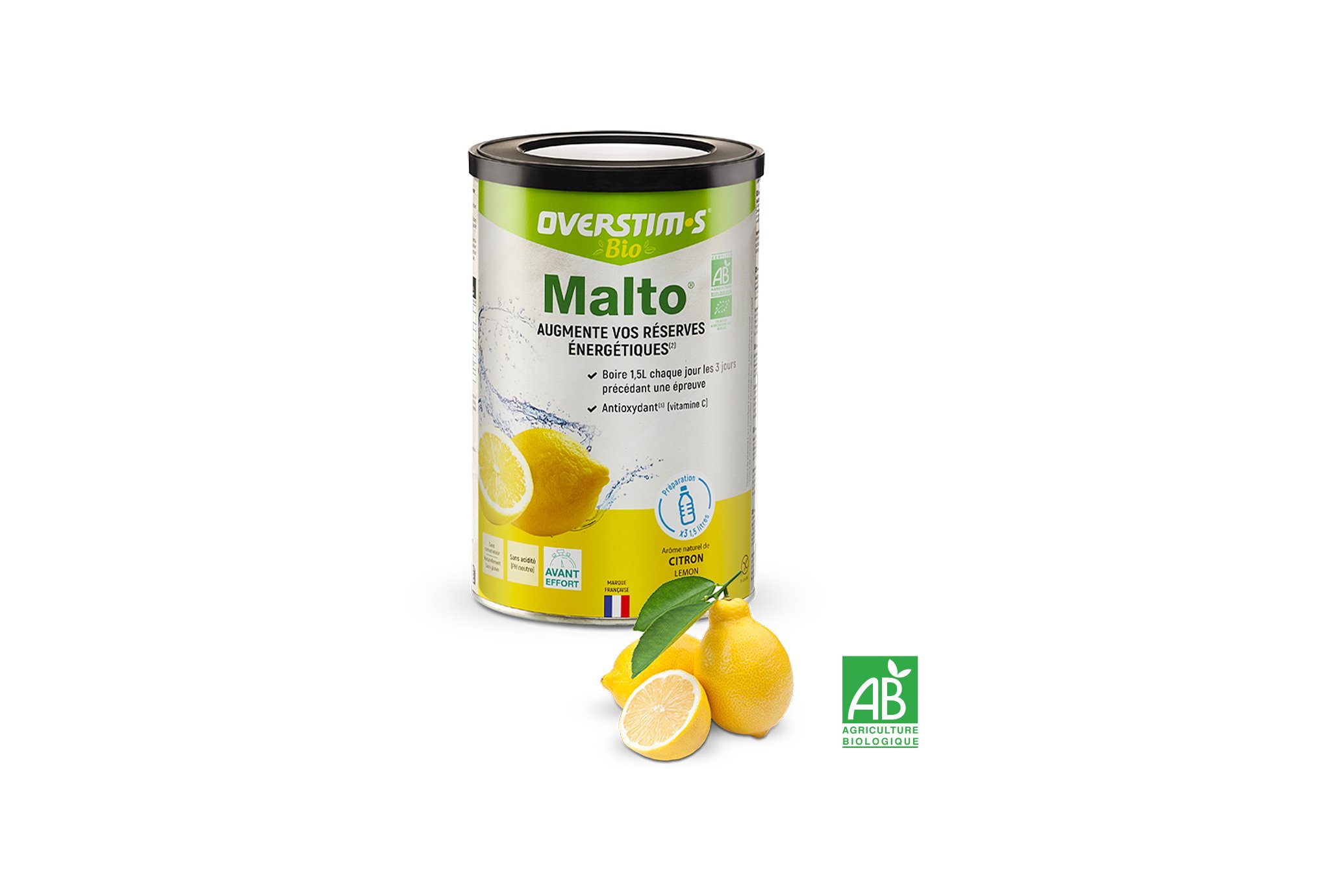 OVERSTIMS Malto Bio 450 g - Citron Diététique $scat.CAT_NOM
