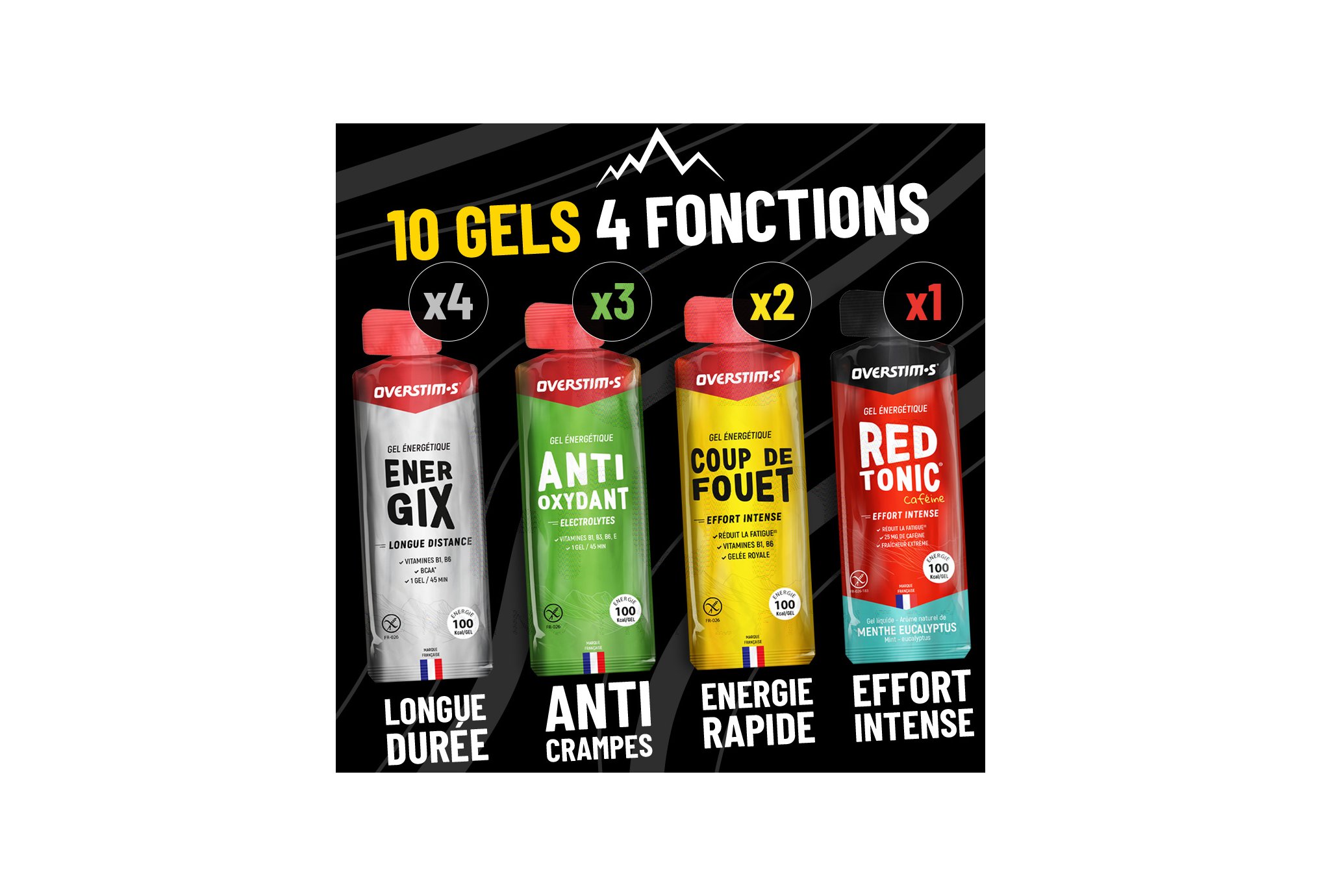 OVERSTIMS Pakket Assortiment -10 Gels