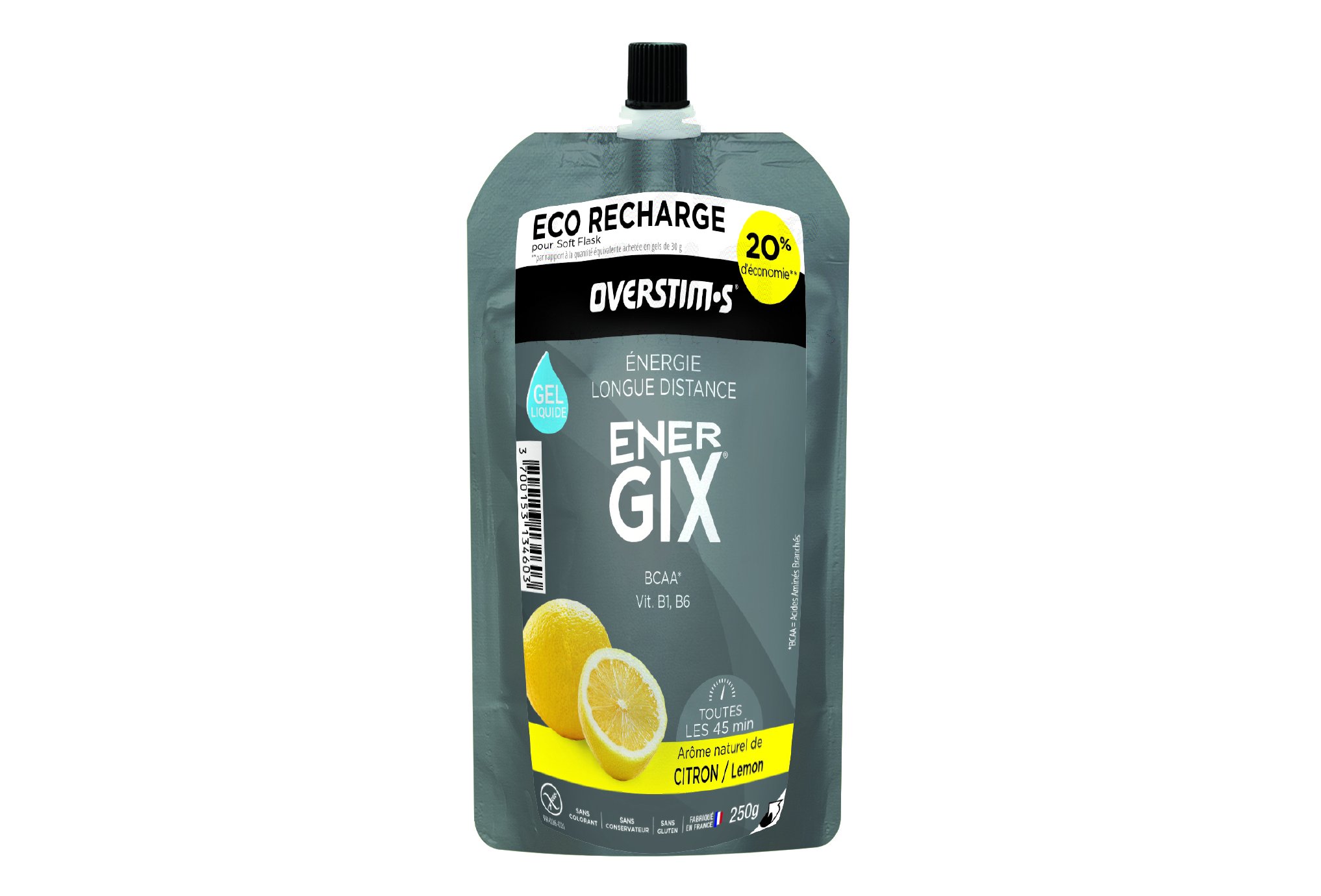 OVERSTIMS Recharge Eco Gel Endurance Energix 250 g - Citron